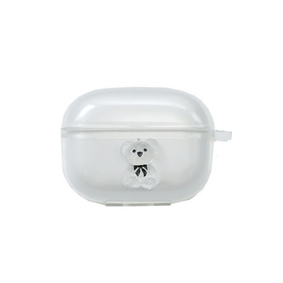 Για AirPods Pro /airpod 3/AirPods 2 Θήκη Χαριτωμένη κορεάτικη αρκούδα τουλίπα Κρεμαστό θήκη ακουστικών Air pods 3 κάλυμμα ακουστικών σιλικόνης