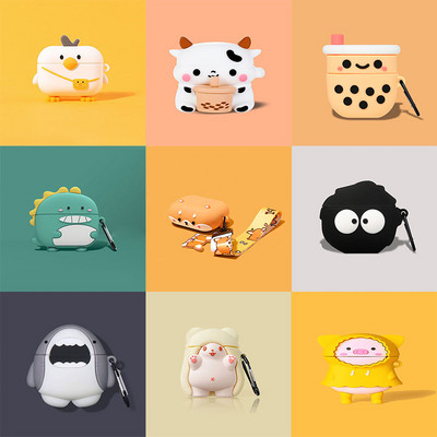 Θήκη σιλικόνης Cute Milk Tea Dog για apple Κάλυμμα θήκης Airpod 3 (3ης) γενιάς Cartoon Κέλυφος ακουστικών για Airpods 1 2 Pro 3 Κουτί ακουστικών