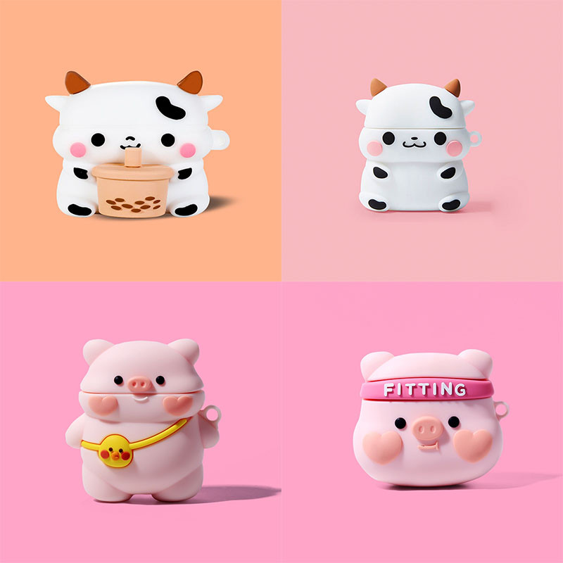 Slatka silikonska futrola Milk Tea Dog za Apple Airpod 3 (3. generacija) Kutija za slušalice s crtićima za Airpods 1 2 Pro 3 Kutija za slušalice