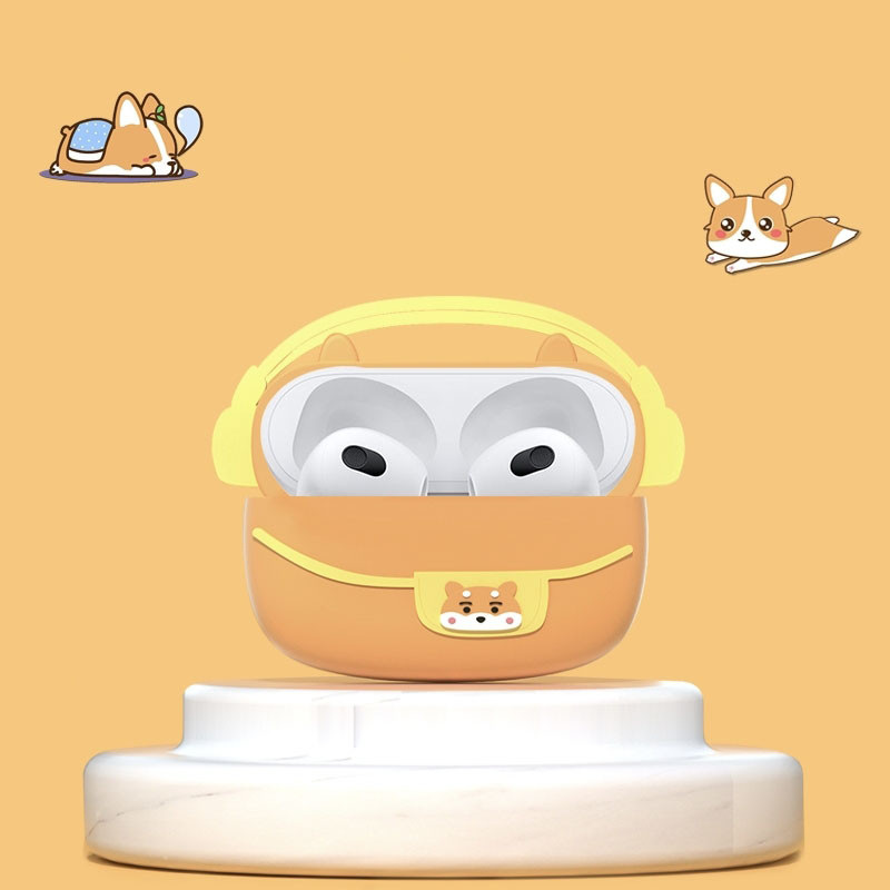 Slatka silikonska futrola Milk Tea Dog za Apple Airpod 3 (3. generacija) Kutija za slušalice s crtićima za Airpods 1 2 Pro 3 Kutija za slušalice