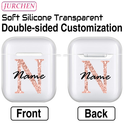 Egyedi szilikon puha tok Apple AirPodshoz 1 DIY fénykép névjegye airpodokhoz Air Pods Pro 2 3 2. fülhallgató átlátszó burkolat