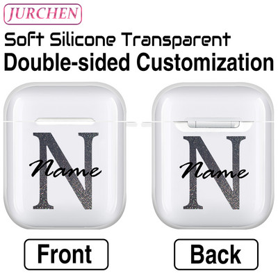 Egyedi szilikon puha tok Apple AirPodshoz 1 DIY fénykép névjegye airpodokhoz Air Pods Pro 2 3 2. fülhallgató átlátszó burkolat