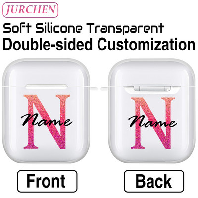 Egyedi szilikon puha tok Apple AirPodshoz 1 DIY fénykép névjegye airpodokhoz Air Pods Pro 2 3 2. fülhallgató átlátszó burkolat