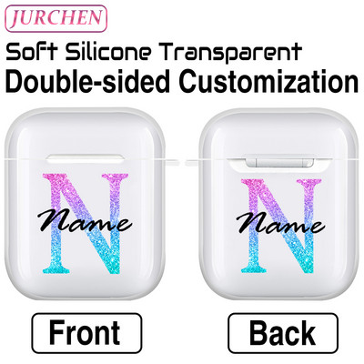 Egyedi szilikon puha tok Apple AirPodshoz 1 DIY fénykép névjegye airpodokhoz Air Pods Pro 2 3 2. fülhallgató átlátszó burkolat