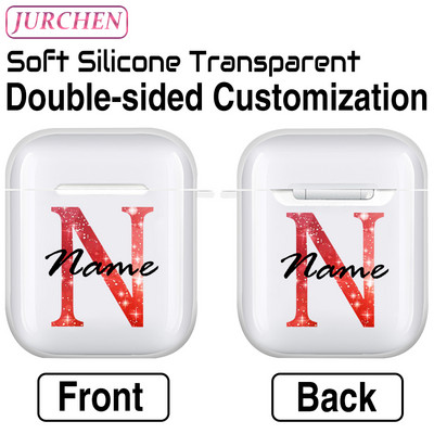 Egyedi szilikon puha tok Apple AirPodshoz 1 DIY fénykép névjegye airpodokhoz Air Pods Pro 2 3 2. fülhallgató átlátszó burkolat
