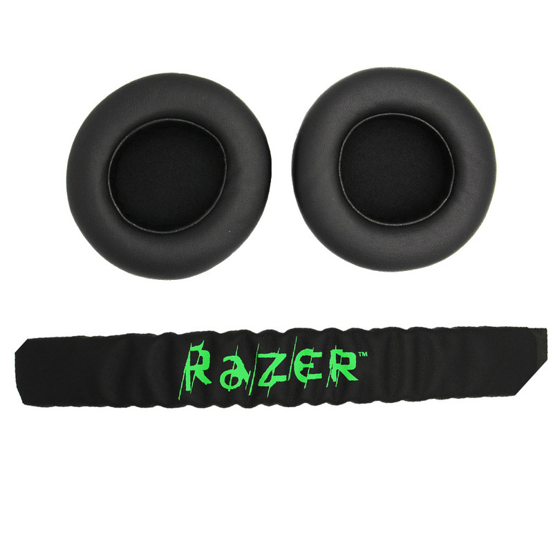 Rezerves ausu spilventiņi Spilveni Ausu aizsargi Ausu spilventiņi Galvas stīpa priekš Razer Kraken Pro 7.1 vai Electra Gaming austiņām