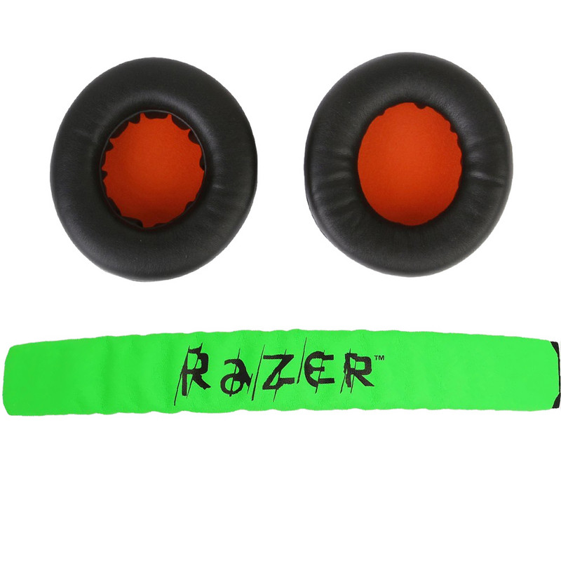 Rezerves ausu spilventiņi Spilveni Ausu aizsargi Ausu spilventiņi Galvas stīpa priekš Razer Kraken Pro 7.1 vai Electra Gaming austiņām