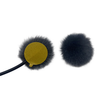 Κύκλοι γούνας Επαναχρησιμοποιήσιμα γούνινα μαλακά καλύμματα με αυτοκόλλητο που παρέχουν ασπίδα ενάντια στον άνεμο και καμουφλάζ για μικρόφωνα Lavalier