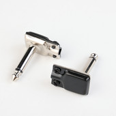 1/4 mono 6,35 mm elektroforetski crni poklopci Pravokutni utikač presvučen šipkom za gitaru (2kom)