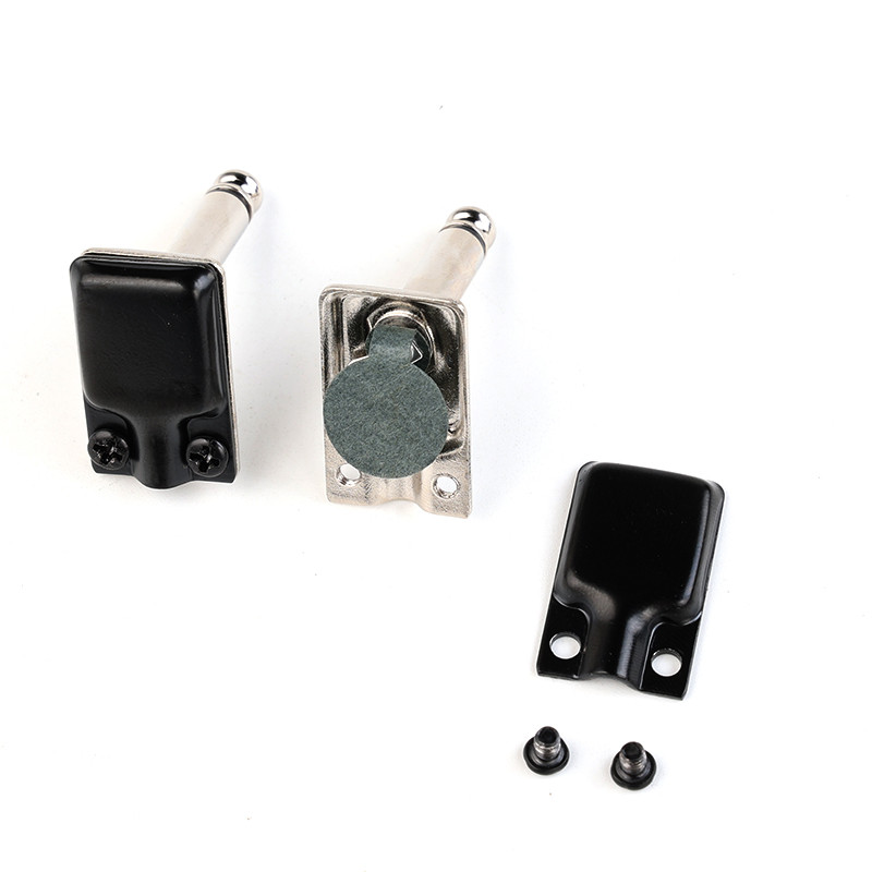 1/4 mono 6,35 mm elektroforetski crni poklopci Pravokutni utikač presvučen šipkom za gitaru (2kom)