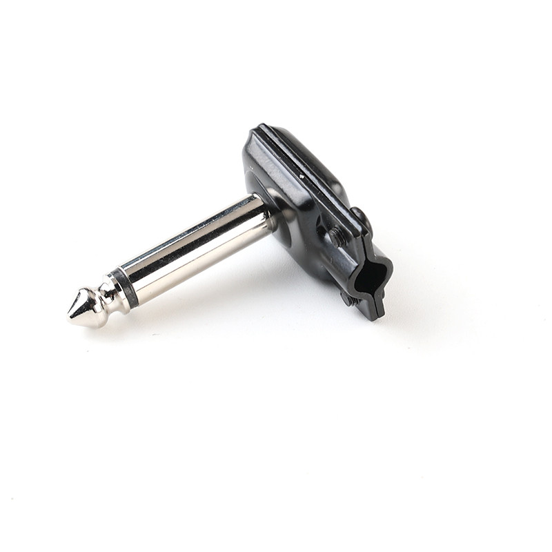 1/4 mono 6,35 mm elektroforetski crni poklopci Pravokutni utikač presvučen šipkom za gitaru (2kom)