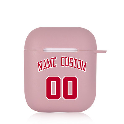 Krepšinio numerio pavadinimas Individualus dėklas, skirtas Apple Airpods 1 2 3 Minkštas silikoninis dangtelis Logotipas Vaizdo tekstas Suasmenintas Airpods Pro dėklas