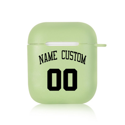 Krepšinio numerio pavadinimas Individualus dėklas, skirtas Apple Airpods 1 2 3 Minkštas silikoninis dangtelis Logotipas Vaizdo tekstas Suasmenintas Airpods Pro dėklas