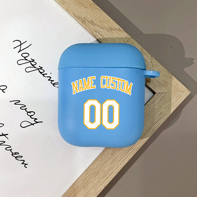 Krepšinio numerio pavadinimas Individualus dėklas, skirtas Apple Airpods 1 2 3 Minkštas silikoninis dangtelis Logotipas Vaizdo tekstas Suasmenintas Airpods Pro dėklas