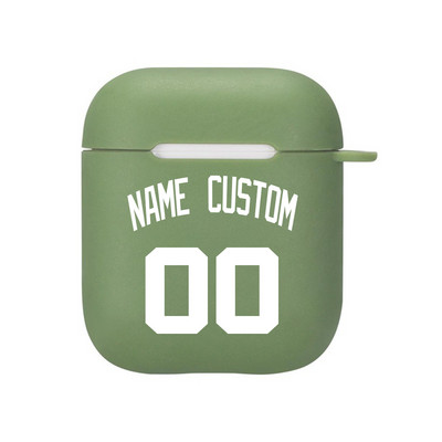 Krepšinio numerio pavadinimas Individualus dėklas, skirtas Apple Airpods 1 2 3 Minkštas silikoninis dangtelis Logotipas Vaizdo tekstas Suasmenintas Airpods Pro dėklas