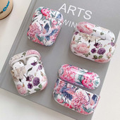 Husă pentru căști cu flori pentru huse AirPods 2 Pro, drăguță, colorată, vintage, tare, netedă, pentru husă de protecție pentru AirPod 2 3 Air Pods