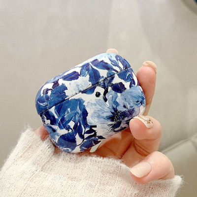 Husă pentru căști cu flori pentru huse AirPods 2 Pro, drăguță, colorată, vintage, tare, netedă, pentru husă de protecție pentru AirPod 2 3 Air Pods