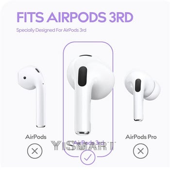 Sport Ear Hooks Ακουστικά για Apple AirPods 3 Generation Ear Covers Ear Tips Αντιολισθητική Χαμένη μαλακή λαβή αυτιού σιλικόνης για AirPods 3td