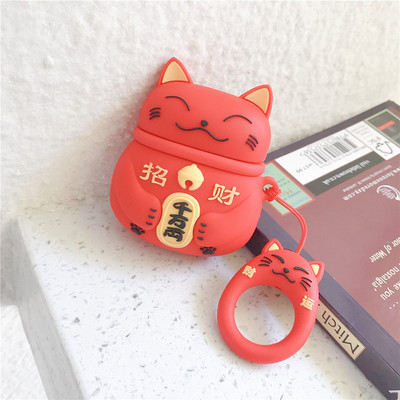 Lijepa torbica za Airpods Pro Japanski stil Lucky Cat Silikonska torbica za slušalice za Apple Airpods 1 2 3 torbica Slatka zaštitna navlaka