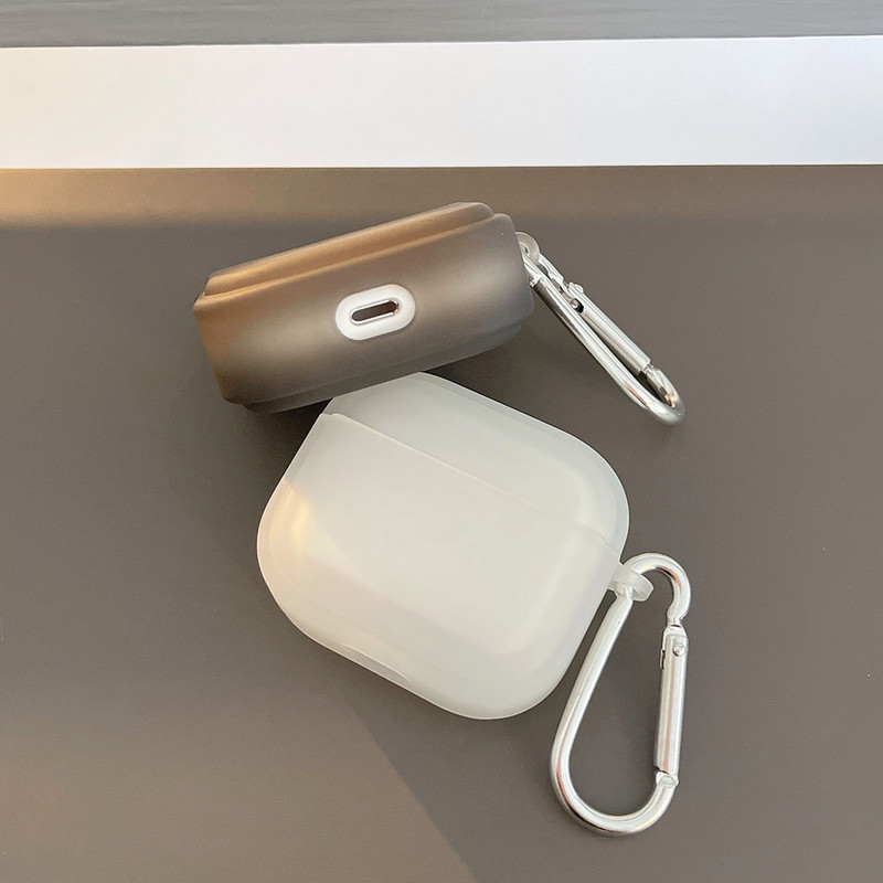 Mat prozirna torbica za slušalice za Apple AirPods 1 2 3 Pro Privjesak za ključeve Prozirna maska za Air Pods Kutija za punjenje slušalica AirPod