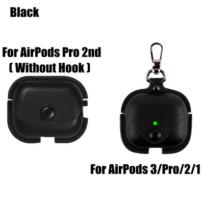 Bluetooth bežična torbica za slušalice od prave kože za AirPods Pro, Zaštitna navlaka za Apple Airpods Pro 2 3 air pods 3 torbicu