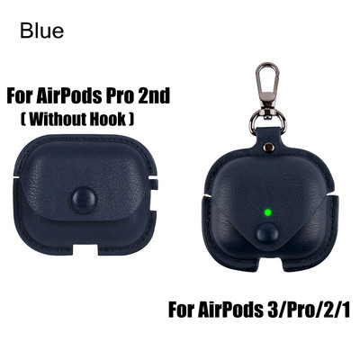 Bluetooth bežična torbica za slušalice od prave kože za AirPods Pro, Zaštitna navlaka za Apple Airpods Pro 2 3 air pods 3 torbicu