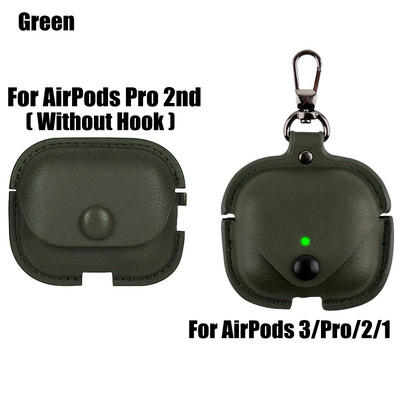 Bluetooth bežična torbica za slušalice od prave kože za AirPods Pro, Zaštitna navlaka za Apple Airpods Pro 2 3 air pods 3 torbicu