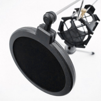 Нов настолен регулируем държач за статив за микрофон Стойка за стойка за микрофон с филтър