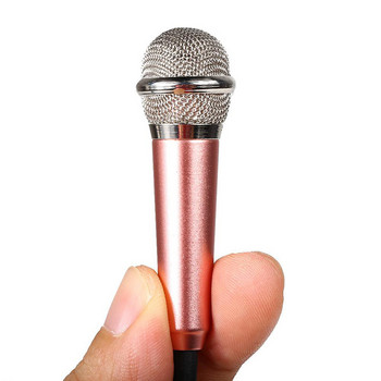Μίνι μικρόφωνο καραόκε για κινητό τηλέφωνο Φορητό όργανο ηχογράφησης φωνητικού τραγουδιού με μικρόφωνο Jack 3,5 mm για φορητό υπολογιστή