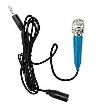 Мини караоке микрофон за мобилен телефон Преносим инструмент за запис на вокално пеене с 3,5 мм жак Микрофон за лаптоп