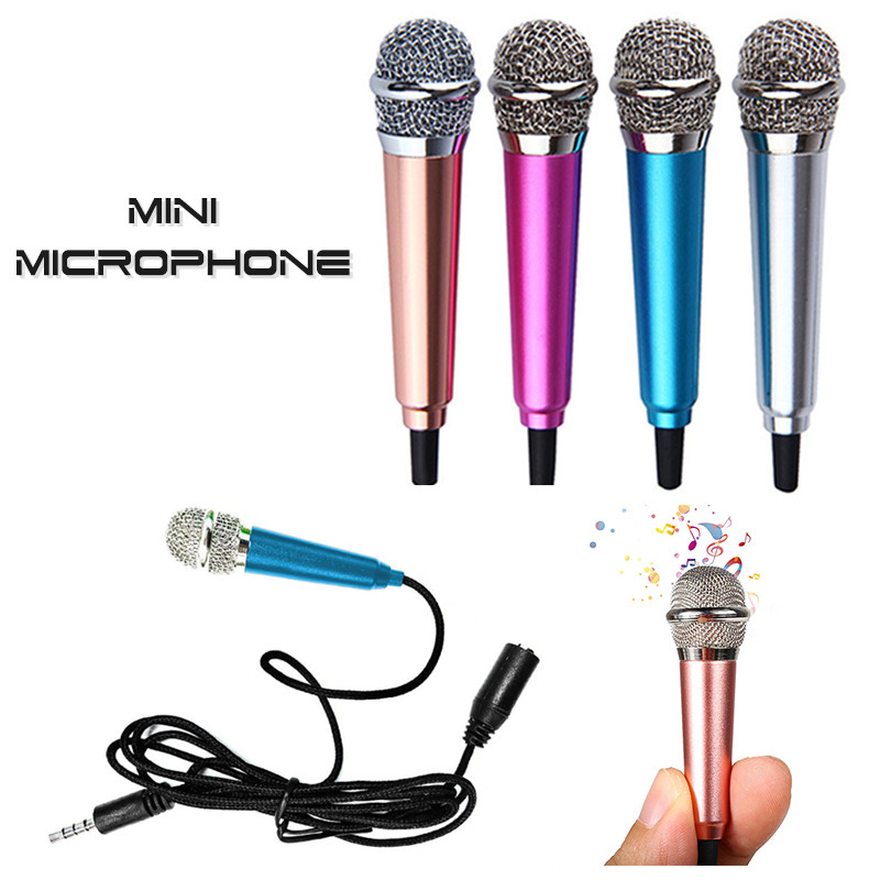 Mini karaoke mikrofon za mobilni telefon, prijenosni instrument za snimanje vokalnog pjevanja s 3,5 mm priključkom, mikrofon za prijenosno računalo