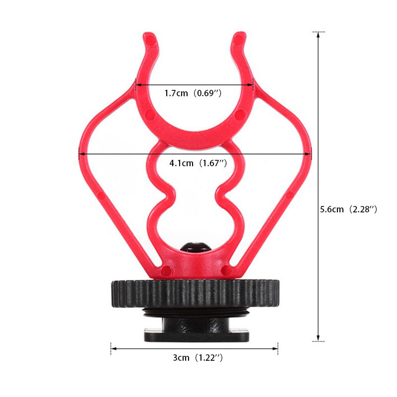 Mikrofonski stalak Univerzalni MicShock Mount Cold Shoe Mount Adapter Plastični nosač mikrofona Mount Mount Zamjena za Shotgun