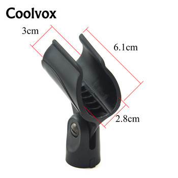 Coolvox Универсална пластмасова скоба Държач за микрофон за музикантски съоръжения Държач за кабелен микрофон за ръчен микрофон Shure с метална гайка