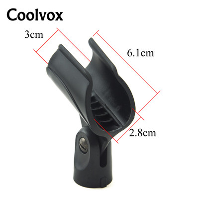 Coolvox Universal Plastic Clamp Musician's Gear Mic Holder Ενσύρματη θήκη μικροφώνου για μικρόφωνο χειρός Shure με μεταλλικό παξιμάδι