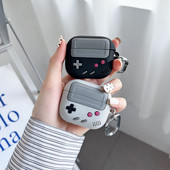 Husă pentru căști pentru jocuri retro la modă pentru Airpods 1 2 Pro 3D Gameboy Husă pentru căști din silicon pentru Airpods Pro2 Air pods 3 cu cârlig