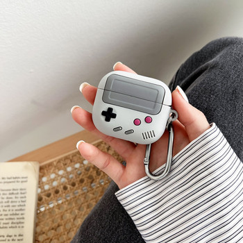 Fashion Retro Θήκη Ακουστικών Παιχνιδιού για Airpods 1 2 Pro 3D Gameboy κάλυμμα ακουστικών σιλικόνης για Airpods Pro2 Air pods 3 με γάντζο