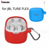 Skirta JBL TUNE FLEX minkšto silikono dangtelio belaidžiam Bluetooth ausinių plaunamam įkrovimo dėklui, apsaugančiam nuo kritimo, rankovės priedams