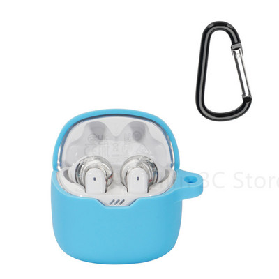 Skirta JBL TUNE FLEX minkšto silikono dangtelio belaidžiam Bluetooth ausinių plaunamam įkrovimo dėklui, apsaugančiam nuo kritimo, rankovės priedams