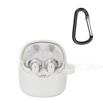 Skirta JBL TUNE FLEX minkšto silikono dangtelio belaidžiam Bluetooth ausinių plaunamam įkrovimo dėklui, apsaugančiam nuo kritimo, rankovės priedams