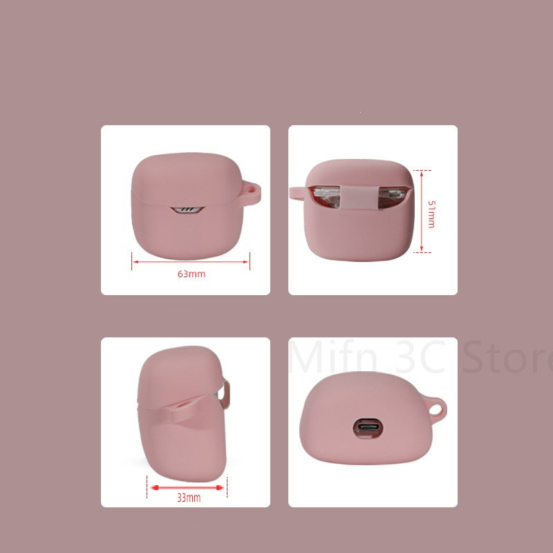 Skirta JBL TUNE FLEX minkšto silikono dangtelio belaidžiam Bluetooth ausinių plaunamam įkrovimo dėklui, apsaugančiam nuo kritimo, rankovės priedams