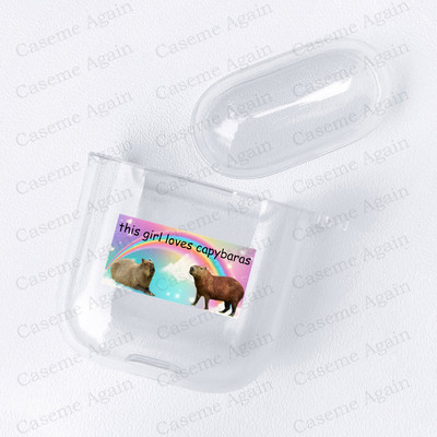 Funny Capybara Meme Case za Apple Airpods Pro 2 1 3 Zaštita otporna na udarce Air Pods Kutija za slušalice Mekana silikonska maska Funda Coque