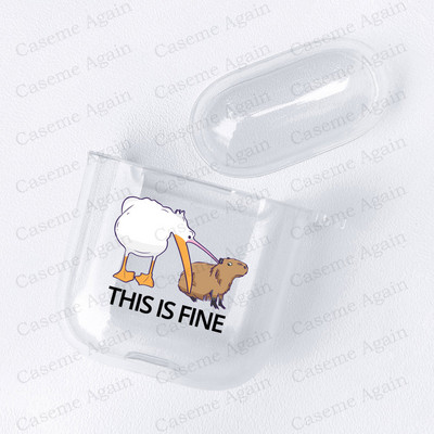 Funny Capybara Meme Case za Apple Airpods Pro 2 1 3 Zaštita otporna na udarce Air Pods Kutija za slušalice Mekana silikonska maska Funda Coque