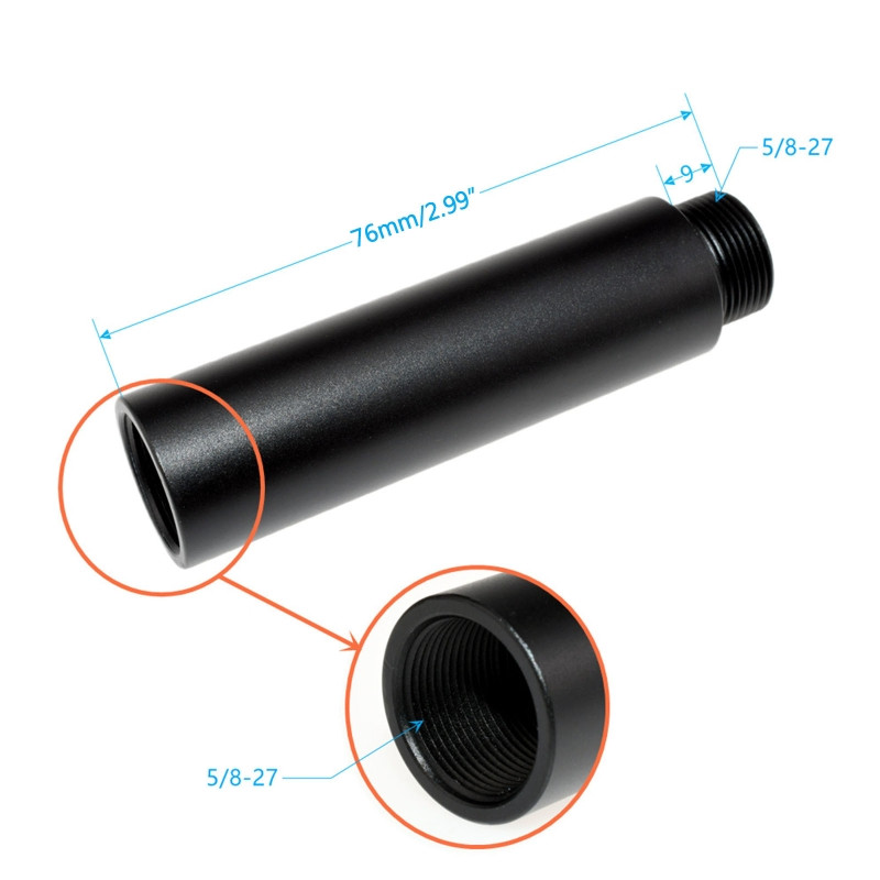 Univerzalni stalak za mikrofon 5/8'' Ženska produžna cijev Stalak za stolni mikrofon pogodan za stolne stalke i stalak za ruke W3JD