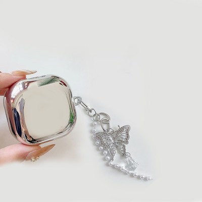 Samsung Galaxy buds 2 / buds live/ buds PRO ar kulonu, mīkstu pārklājumu austiņu vāciņam Cute Butterfly Hearphone Box maciņš