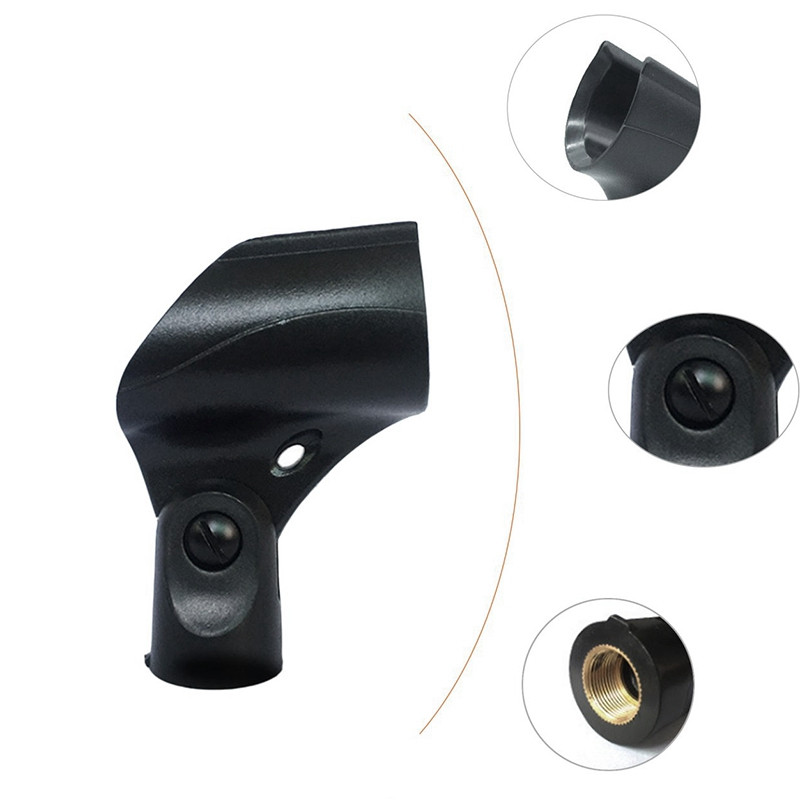Univerzalni držač kopče za mikrofon s crnim adapterima za muške matice od 5/8 inča na ženske matice od 3/8 inča