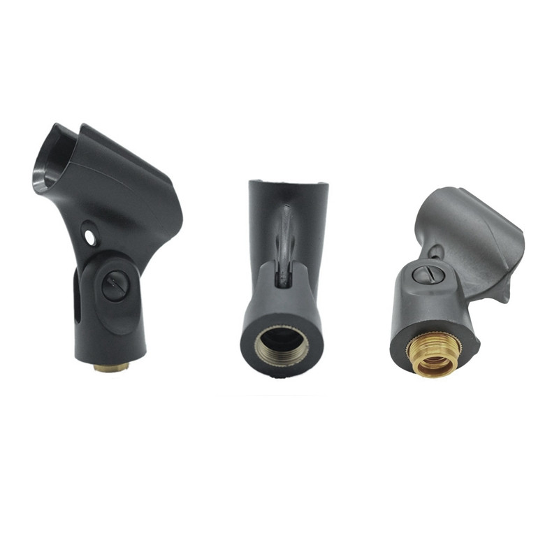 Univerzalni držač kopče za mikrofon s crnim adapterima za muške matice od 5/8 inča na ženske matice od 3/8 inča