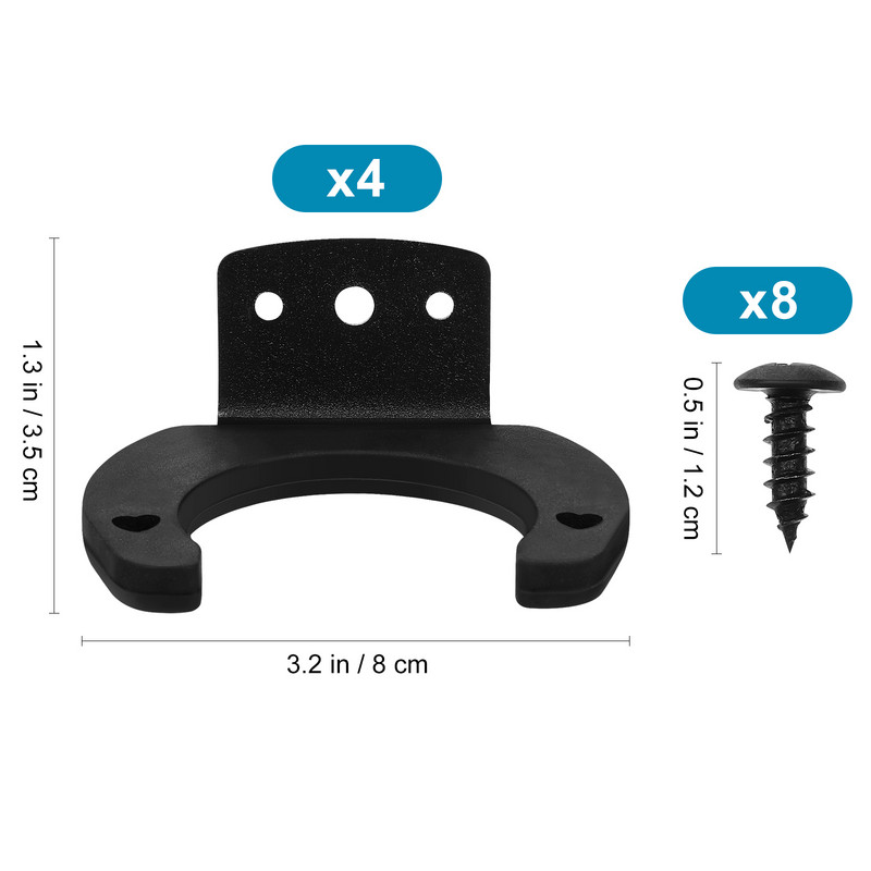 4 buc cârlig pentru microfon microfon fără fir Suport de perete pentru microfon Suport de perete pentru microfon Suport de perete cu gel de silice Tip de montare pe perete