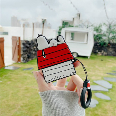 Husă drăguță pentru căști pentru AirPods 1 2 Pro Husă Husă de acoperiș cu animale din desene animate pentru Apple AirPods 3 (2021) Husă de protecție cu pandantiv