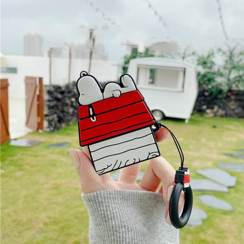 Husă drăguță pentru căști pentru AirPods 1 2 Pro Husă Husă de acoperiș cu animale din desene animate pentru Apple AirPods 3 (2021) Husă de protecție cu pandantiv