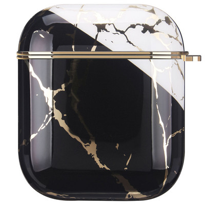 Husă pentru căști pentru huse AirPods 2 Pro, marmură galvanizată, husă de protecție dură, aurie, lucioasă, pentru AirPod 3 Air Pods Coque